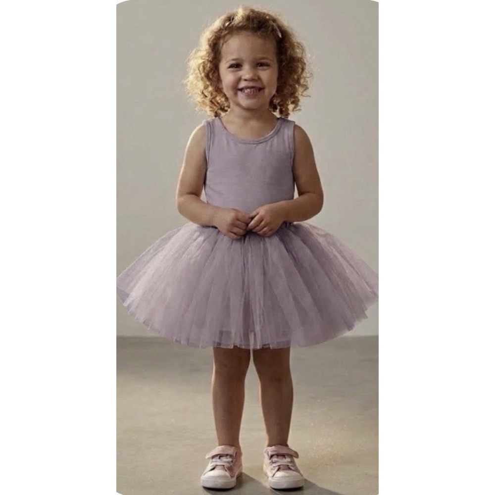 I Love Plum Tutu Ballerina Dance Pageant  BAE Size 1 Year Betty Purple